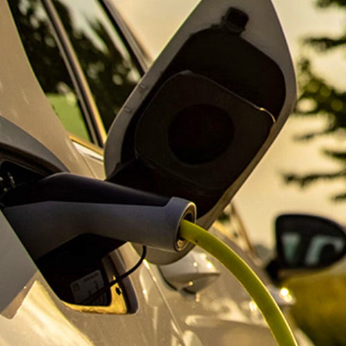 Electric car charging.