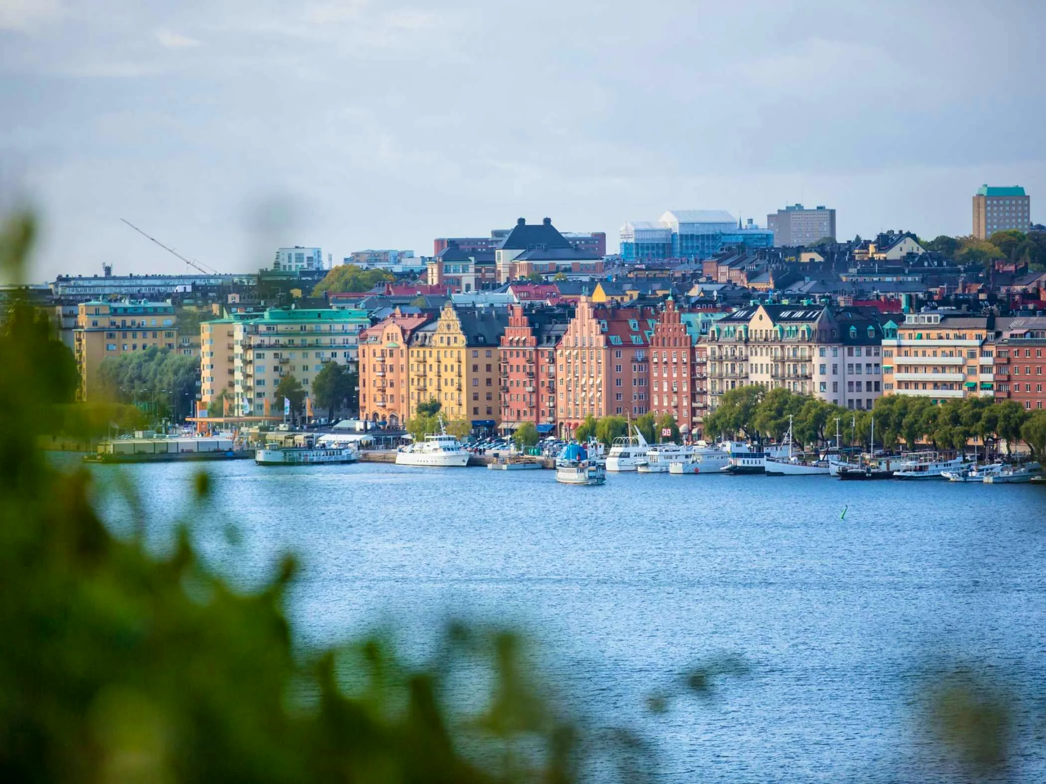 View over Stockholm and it´s surrounding waters a summerday.