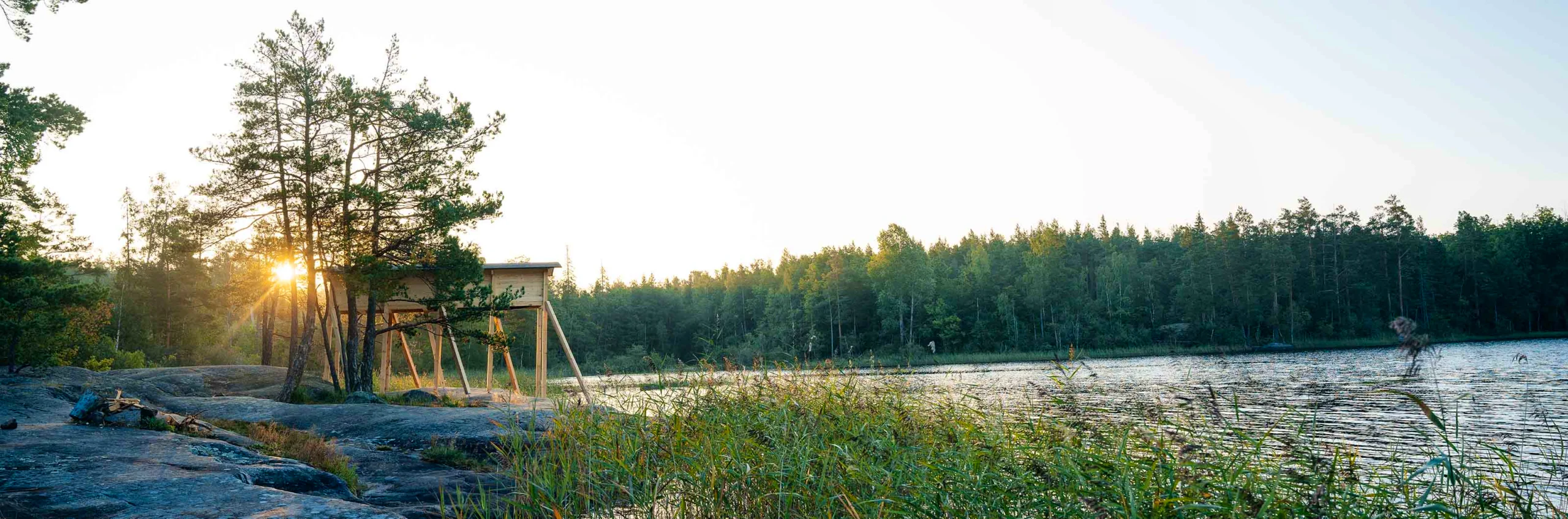 A waterside shelter along the Signature Trail Southern Tjustleden.
