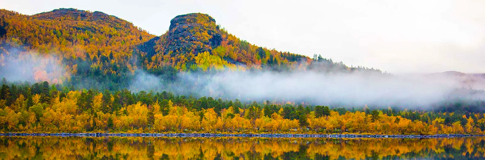 A mountain in autumn colours.