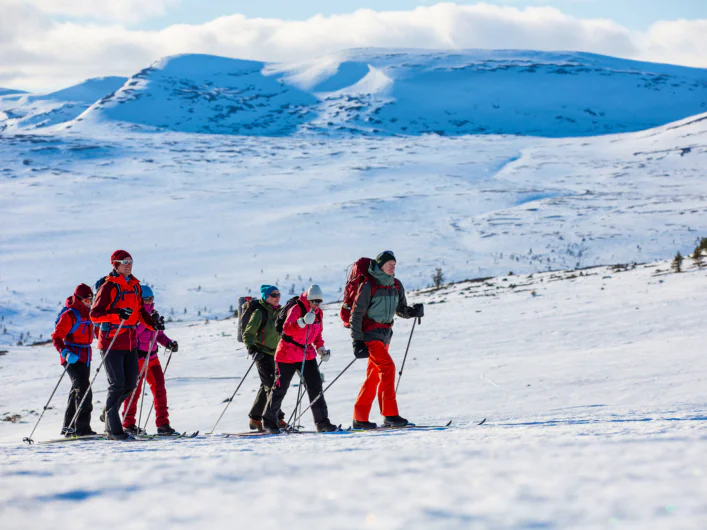 Nordic ski touring in Grövelsjön.